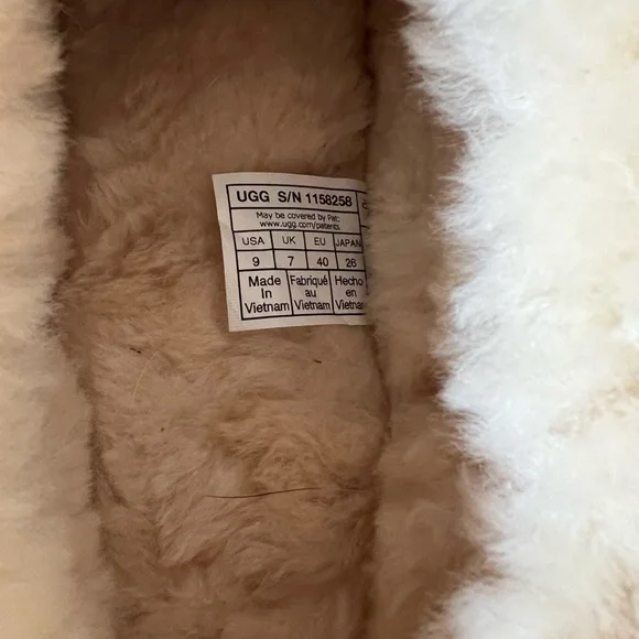 UGG Tasman Alpine Suede Fur Collar Leather Knot Slipper Clogs - Size 9 - Picture 9 of 14